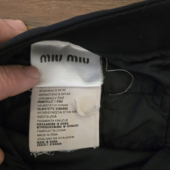 Miu Miu Pants Black Cropped Womens 38 US 2 - Picture 5 of 9